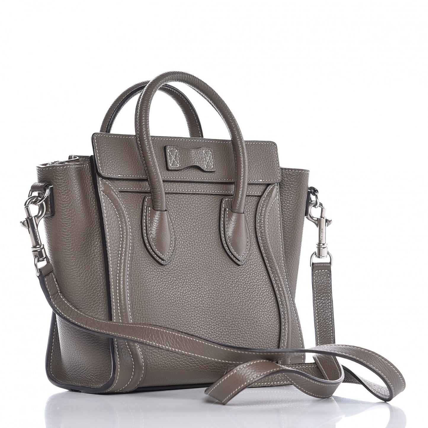 Drummed Calfskin Nano Luggage Souris