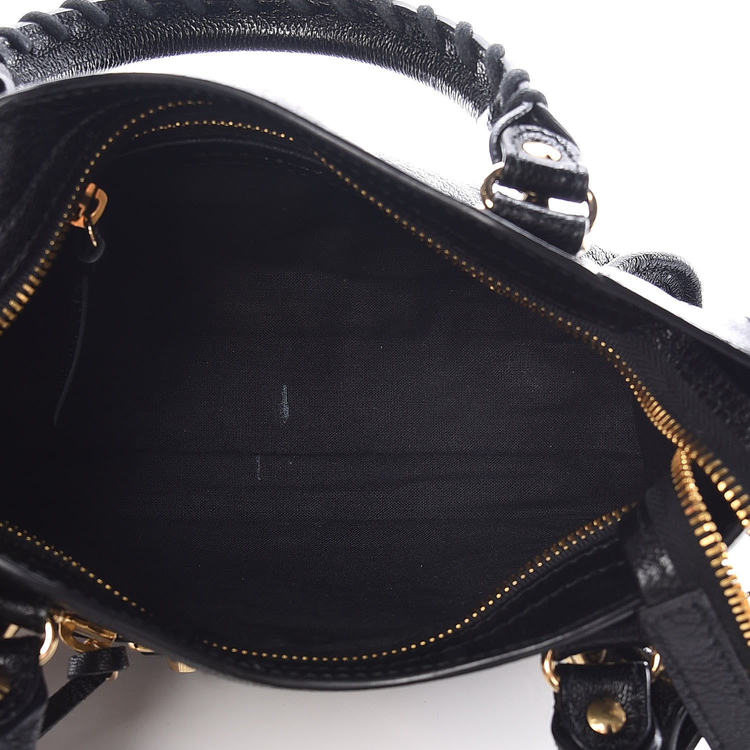 Balenciaga Chevre Gold Metallic Edge Hardware Mini City Black 7 of 10