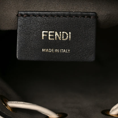 Fendi Vitello Liberty F is Fendi Bi-Color FF 1974 Embossed Mini Mon Tresor Bucket Bag Camelia Mandorlo 6 of 10