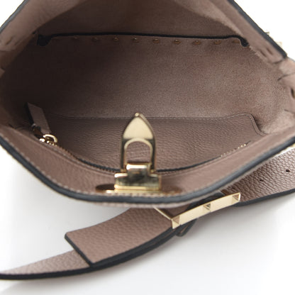 Valentino Garavani Pebbled Calfskin Mini Rockstud Flip-Lock Messenger Bag Poudre 5 of 9