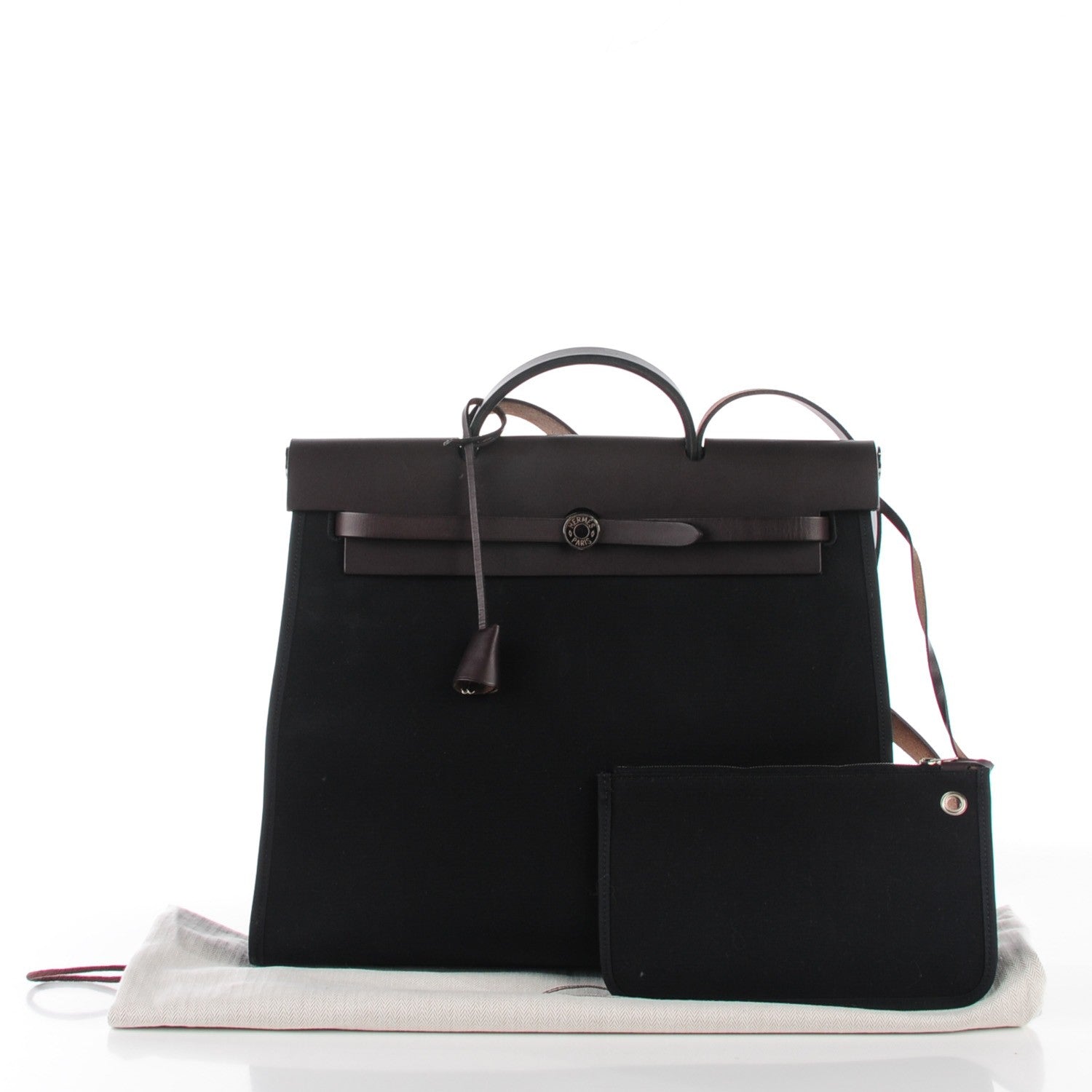 Hermes Toile Vache Hunter Herbag Zip 39 Black 14 of 17