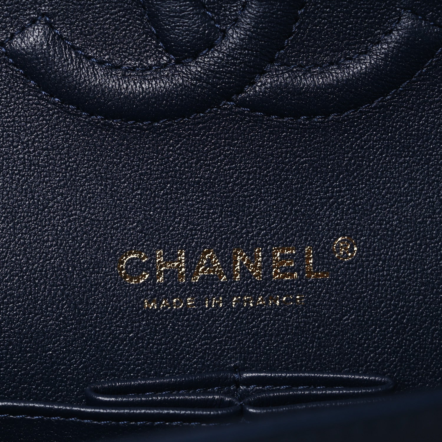 Chanel Lambskin Quilted Medium Double Flap Navy 6 of 12
