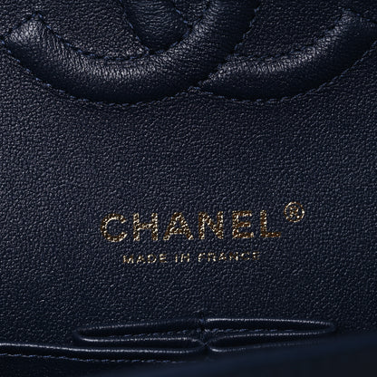 Chanel Lambskin Quilted Medium Double Flap Navy 6 of 12
