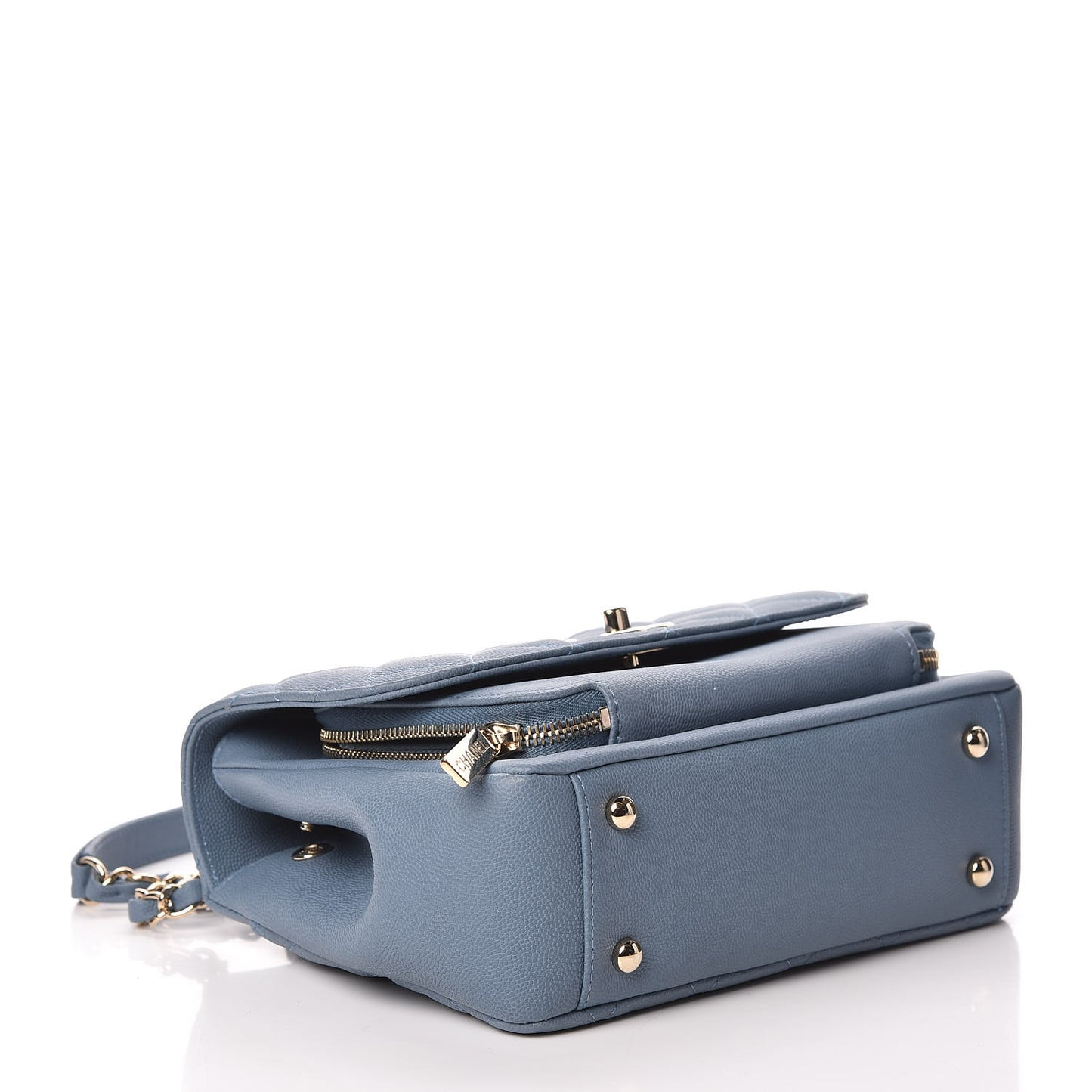 Caviar Quilted Medium Business Affinity Flap Blue