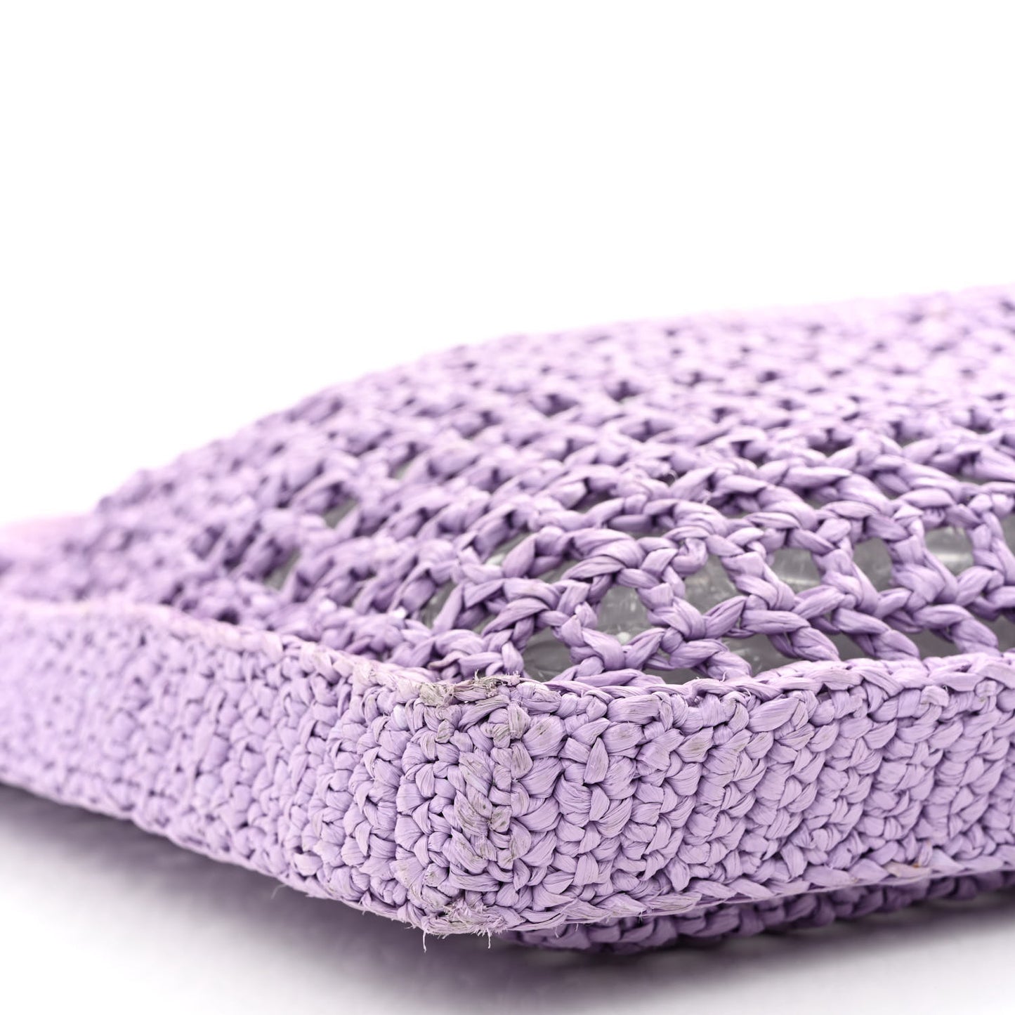 Yarn Raffia Effect Crochet Logo Embroidered Tote Bag Lilium