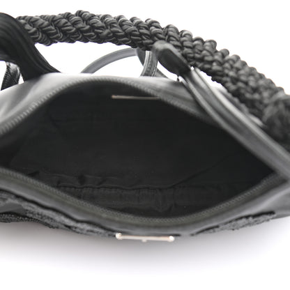 Prada Tessuto Nylon Beaded Ricamo Bag Black 5 of 11