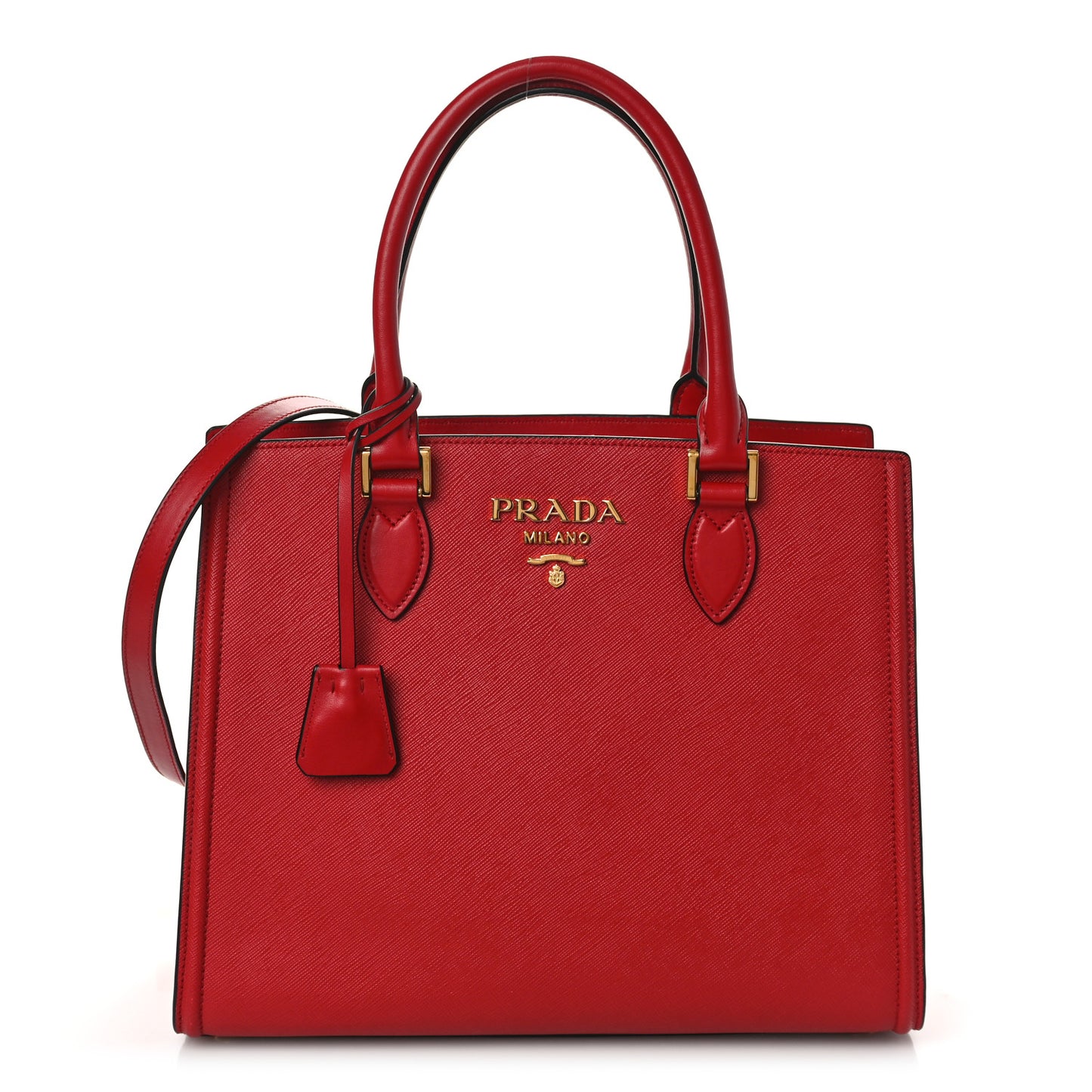 Saffiano Soft Calfskin Tote Fuoco