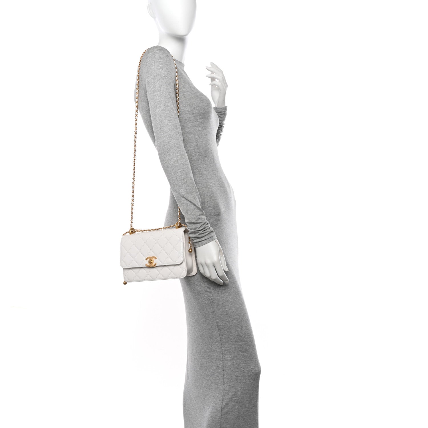 Chanel Calfskin Quilted Perfect Fit Flap White 2 of 11