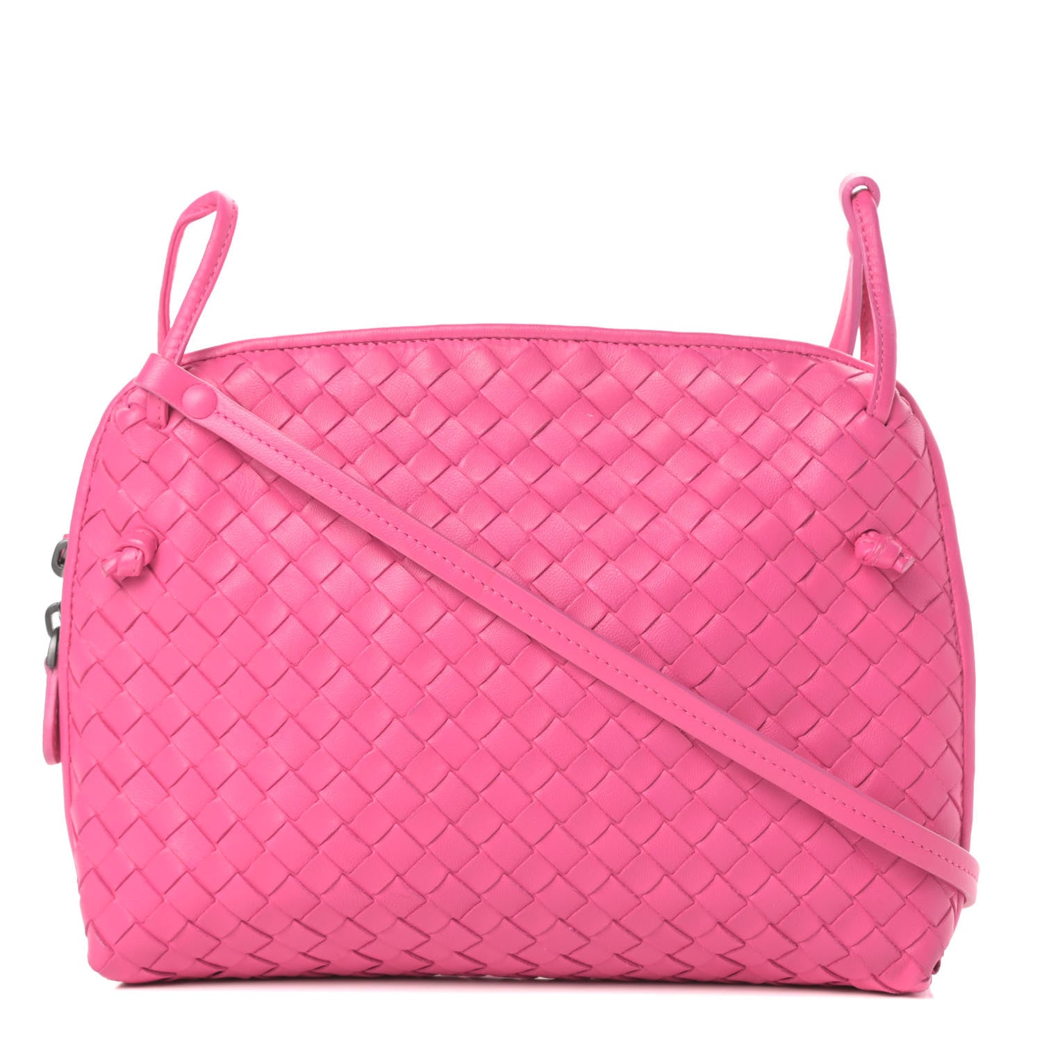 Bottega Veneta Nappa Intrecciato Nodini Bag Shock Pink 3 of 12