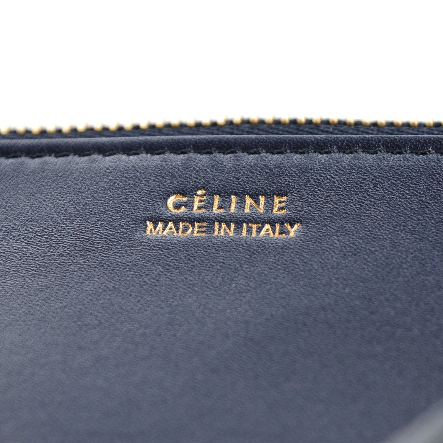 Celine Shiny Smooth Calfskin Oversized Bi-Color Twisted Cabas Navy Dark Green 10 of 11