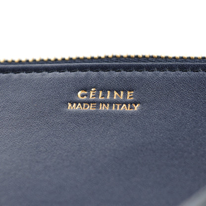 Celine Shiny Smooth Calfskin Oversized Bi-Color Twisted Cabas Navy Dark Green 10 of 11