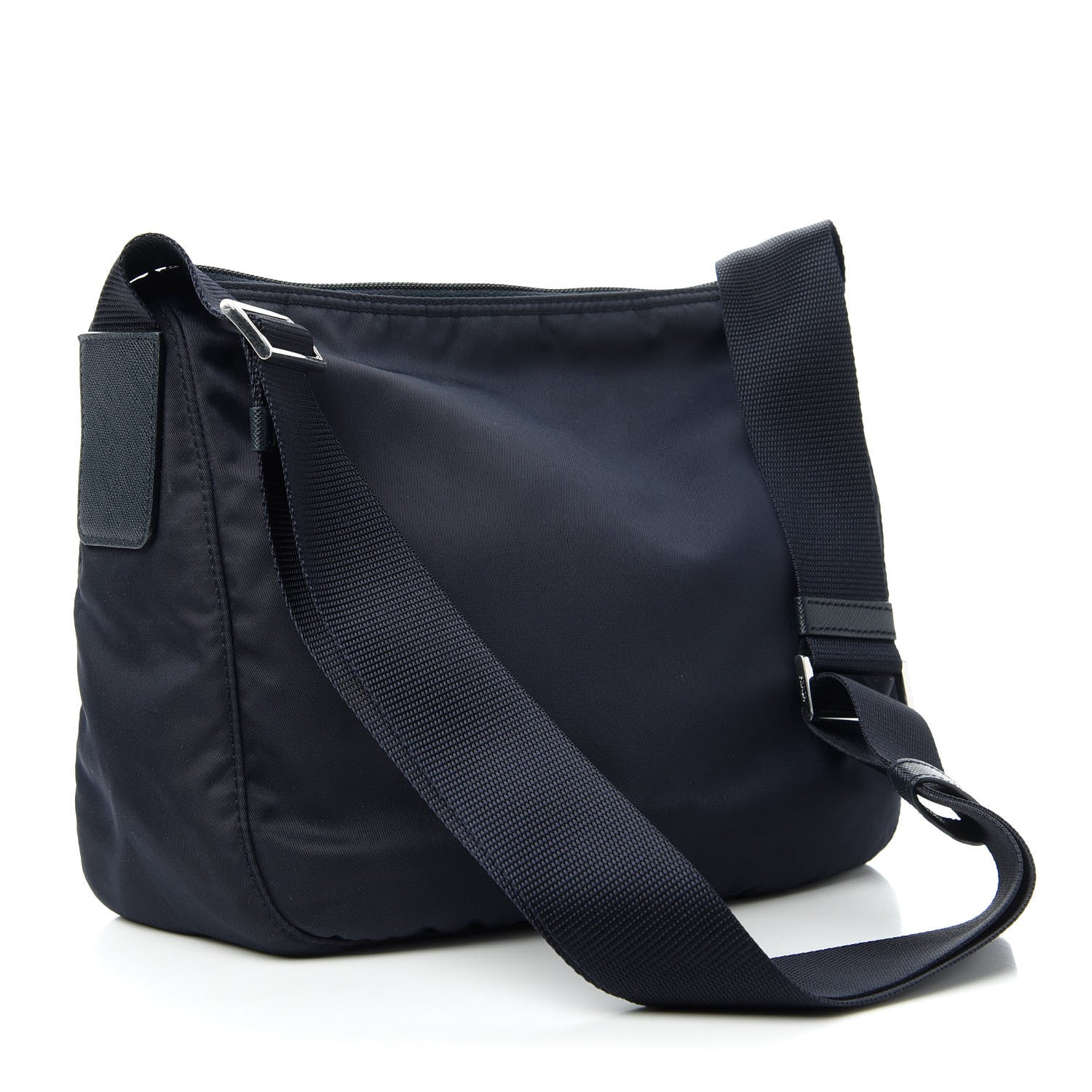Prada Tessuto Nylon Saffiano Messenger Bag Baltico 3 of 11