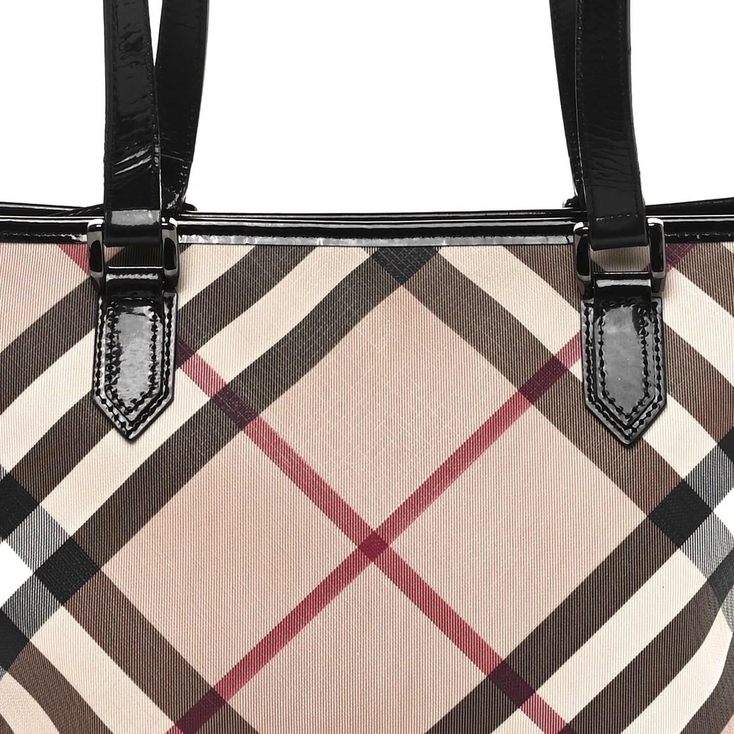 Supernova Check Small Nickie Tote Black
