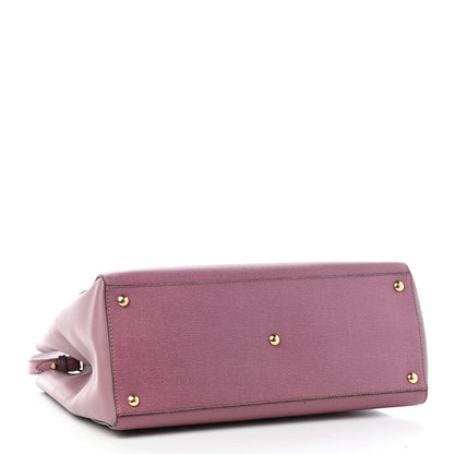 Fendi Vitello Elite Flamingo Regular 2Jours Tote Lilla Glicine 3 of 5