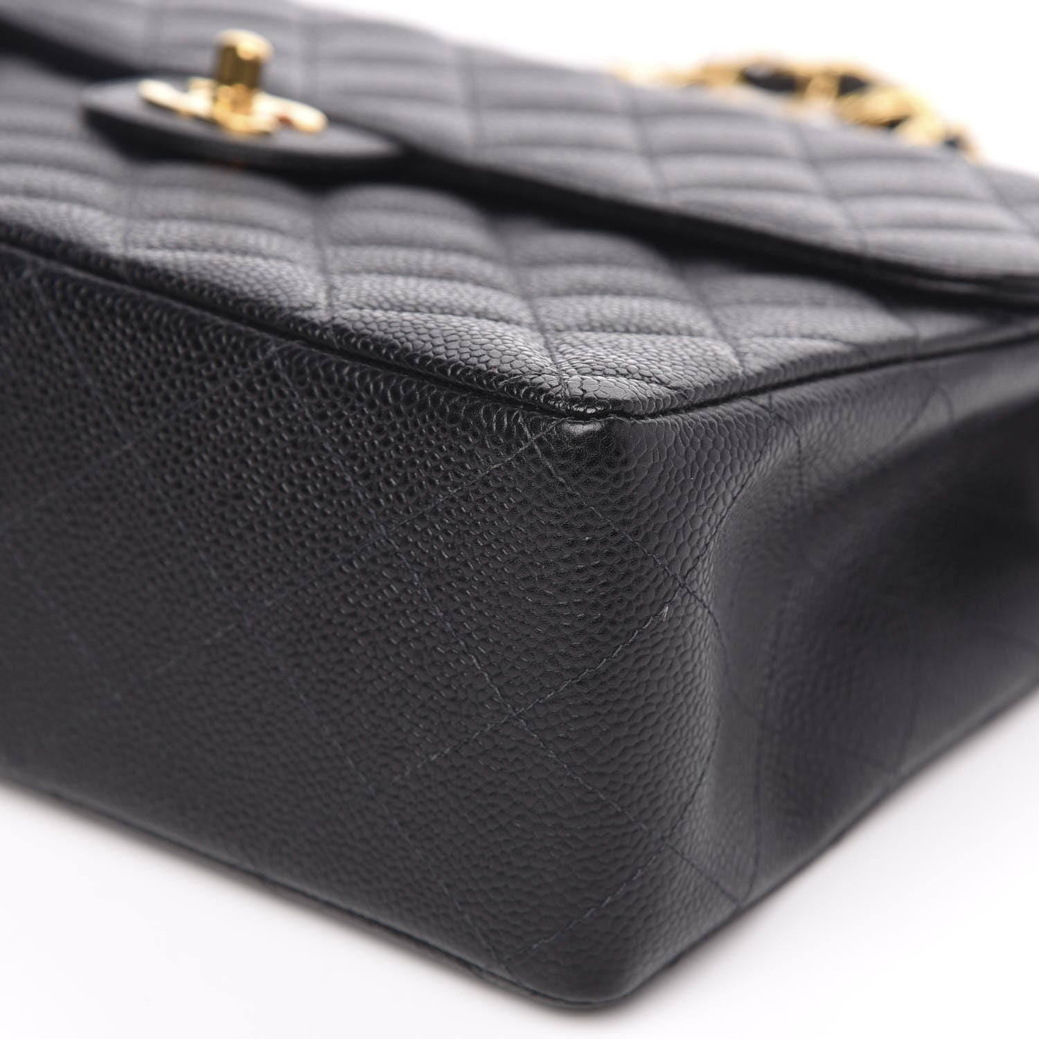 Chanel Caviar Quilted Jumbo Single Flap Black 9 of 11