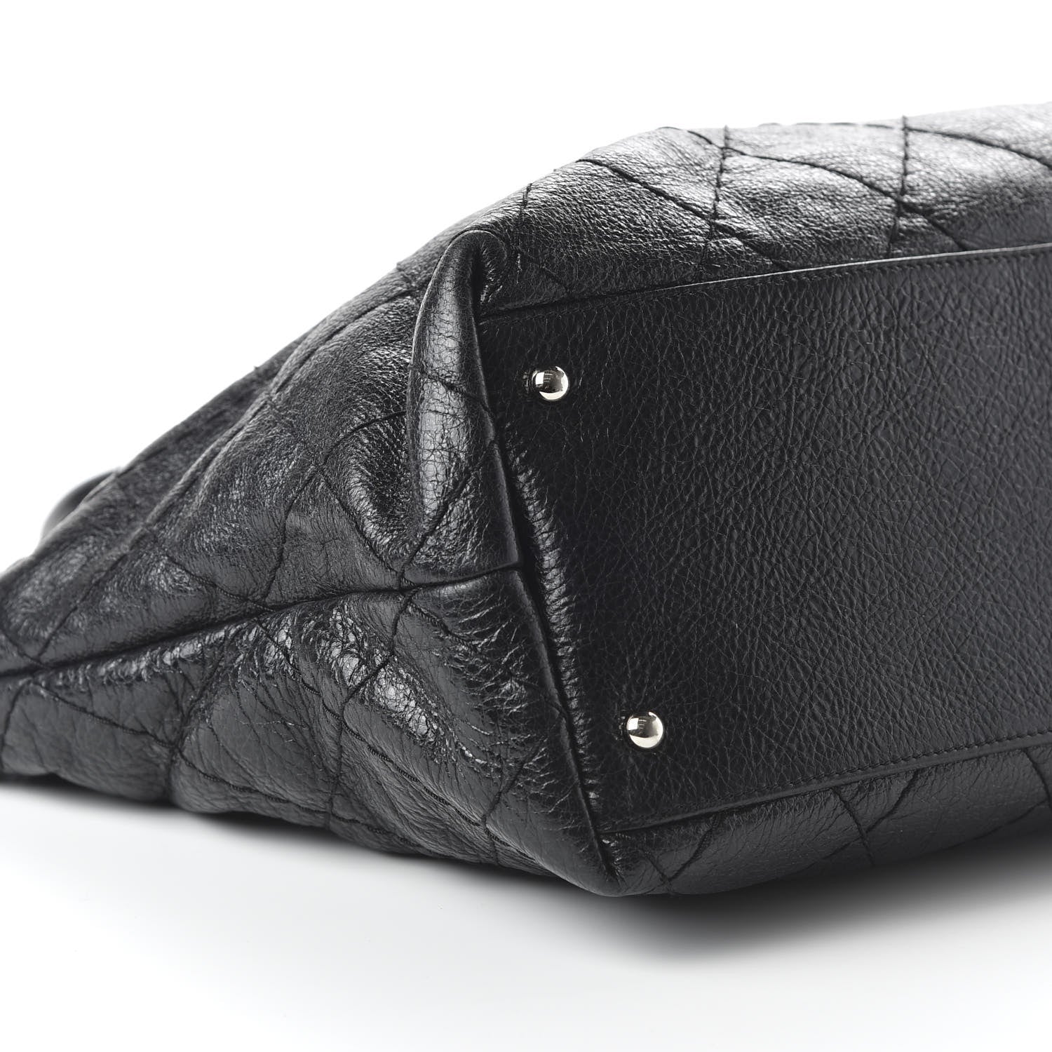 Chanel Glazed Calfskin Large On The Road Tote Black 6 of 10