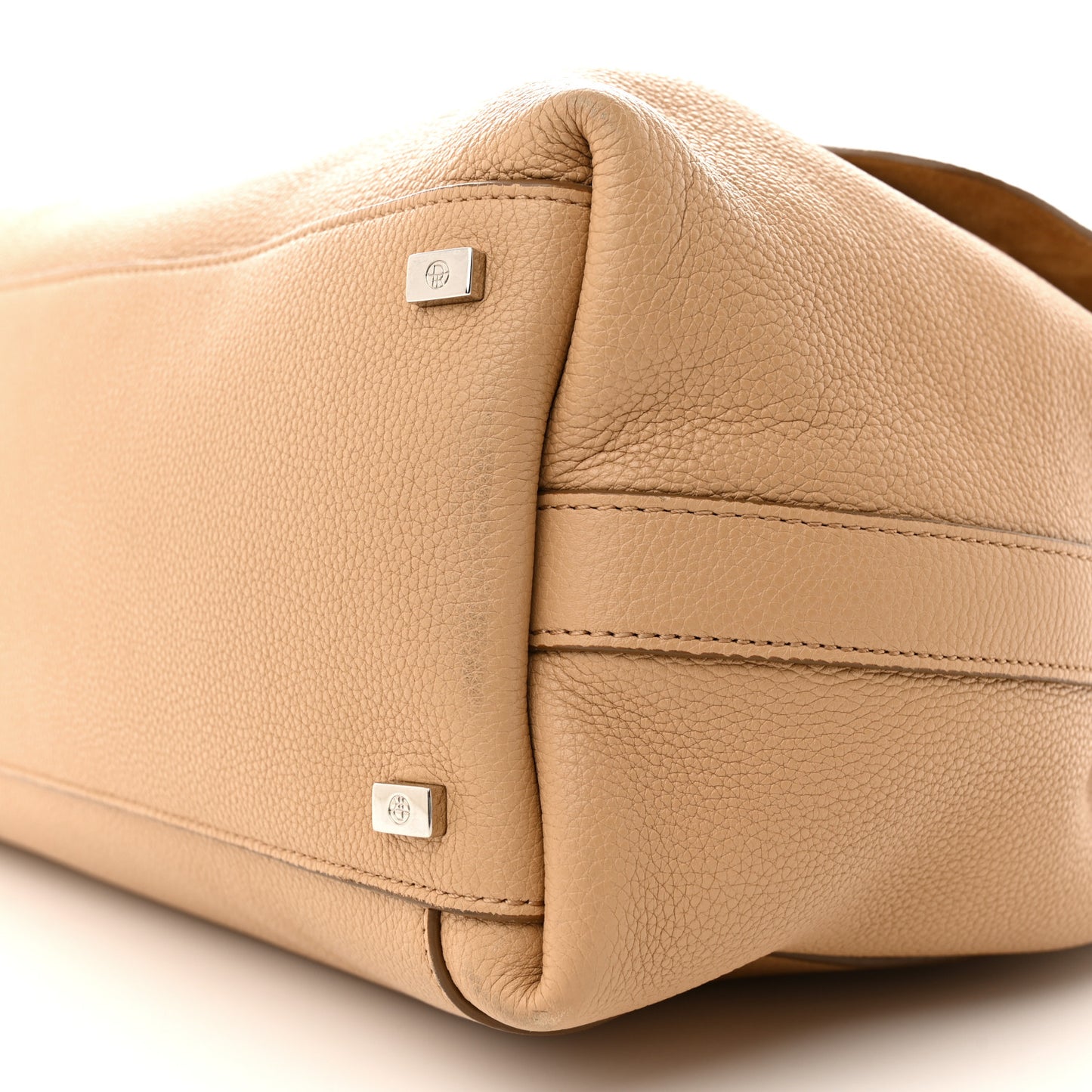 Grained Calfskin Top Handle 14 Bag Tan