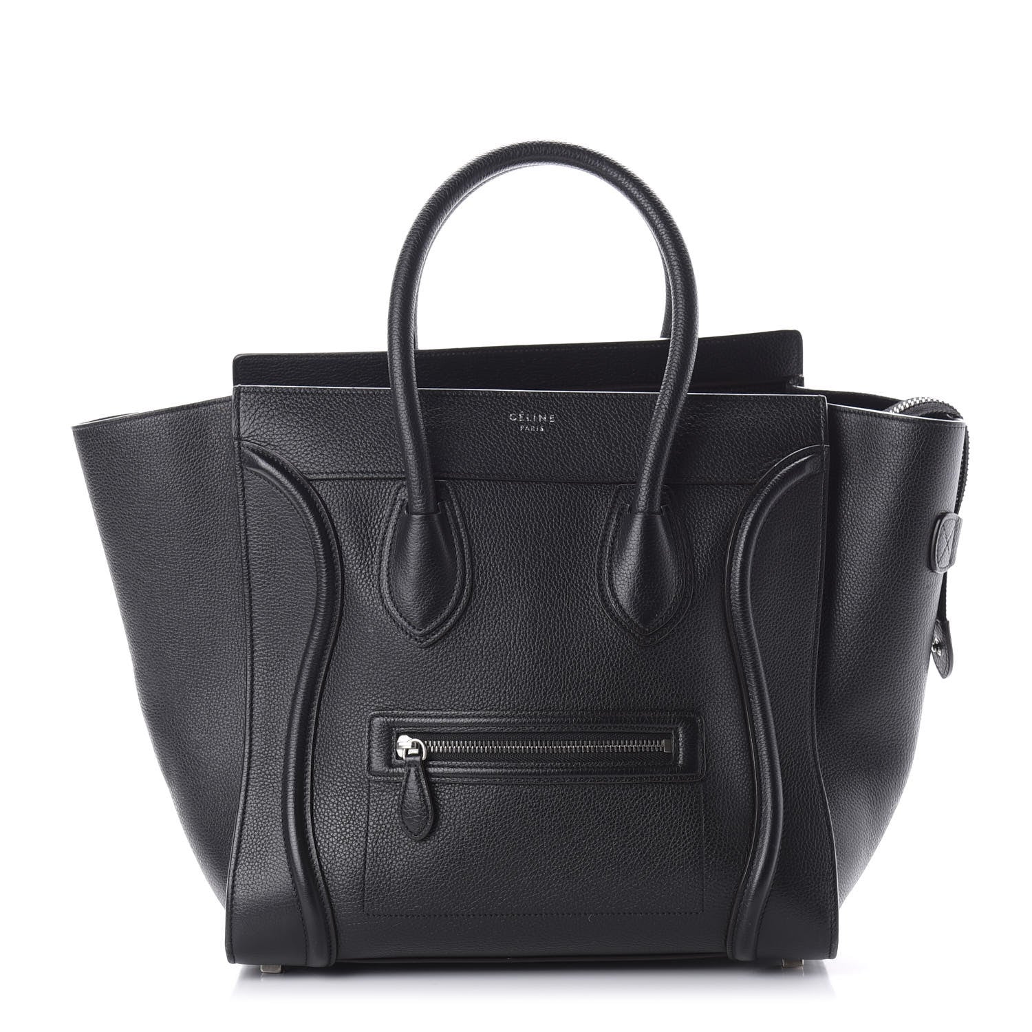 Celine Drummed Calfskin Mini Luggage Black 1 of 13