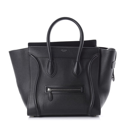 Celine Drummed Calfskin Mini Luggage Black 1 of 13