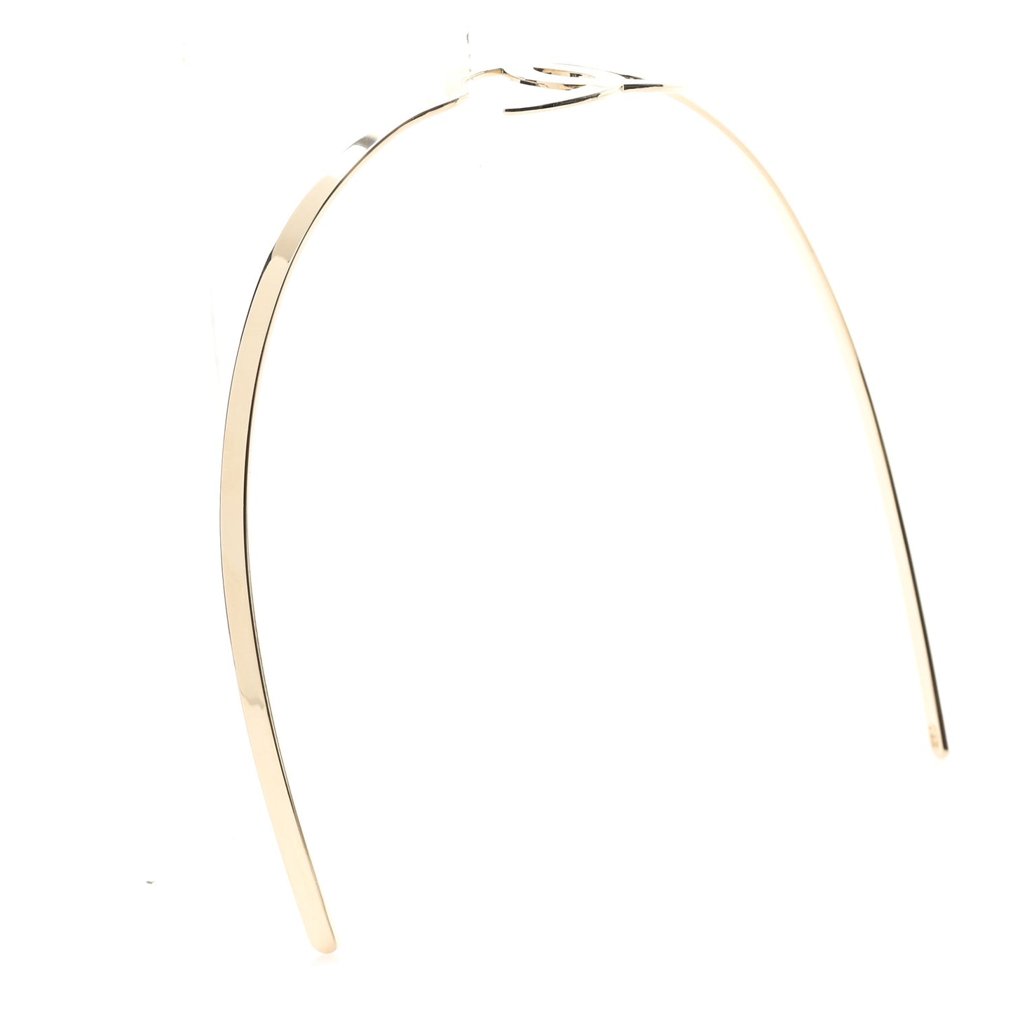 Metal CC Headband Light Gold