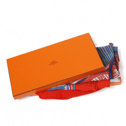 Hermes Cashmere Silk Cent Plis Des Miao Shawl 140 8 of 8