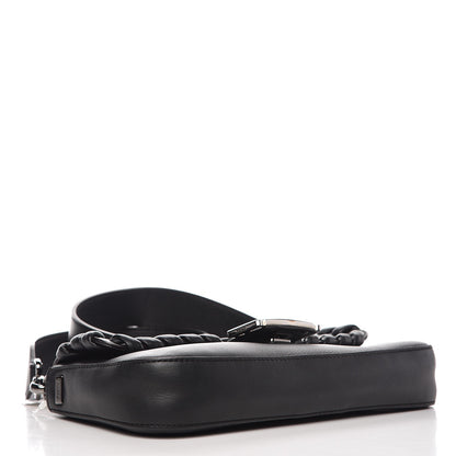 Fendi Vitello Dolce Lace Up Baguette Black 5 of 20