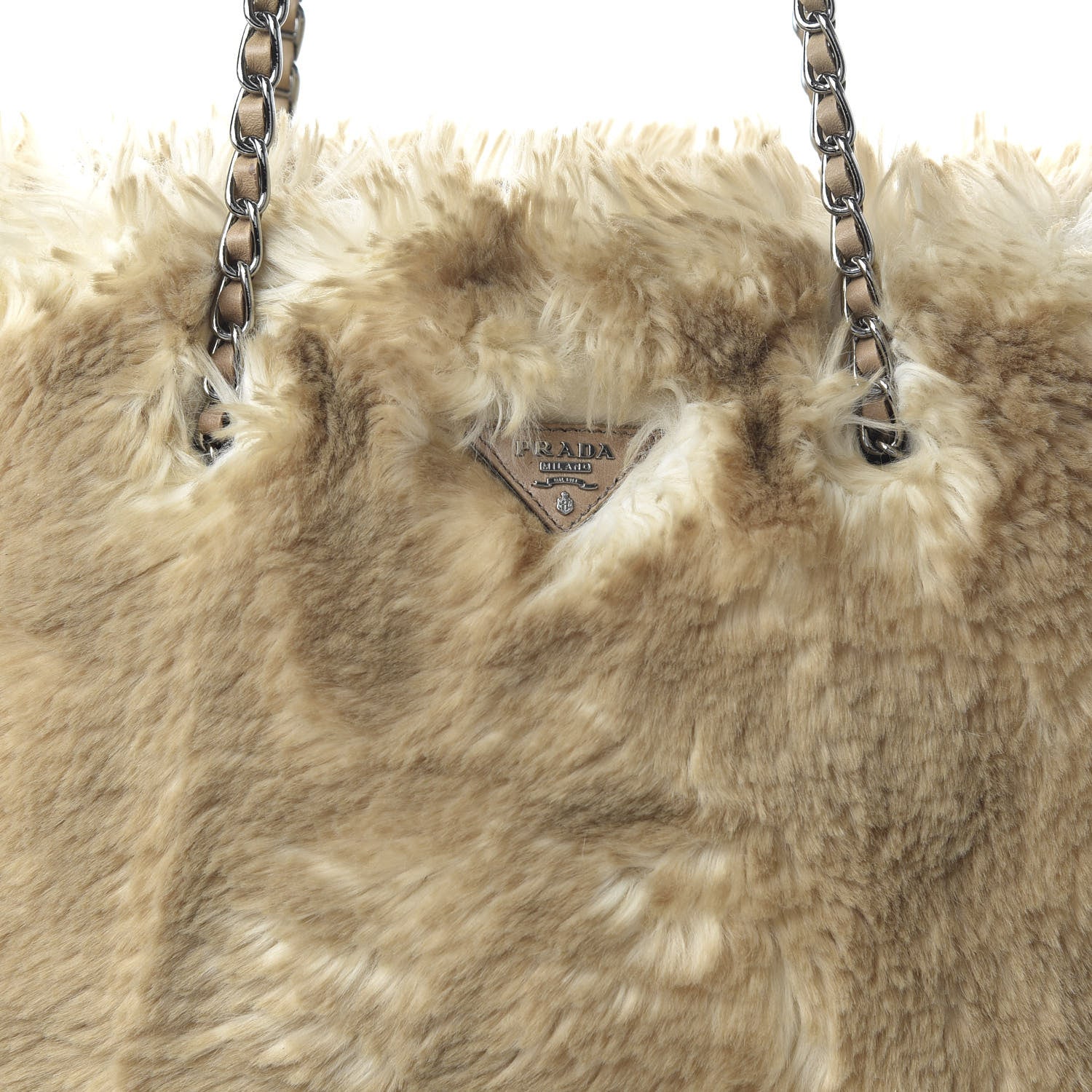 Prada Eco Lapin Faux Fur Tote Cipria 9 of 9