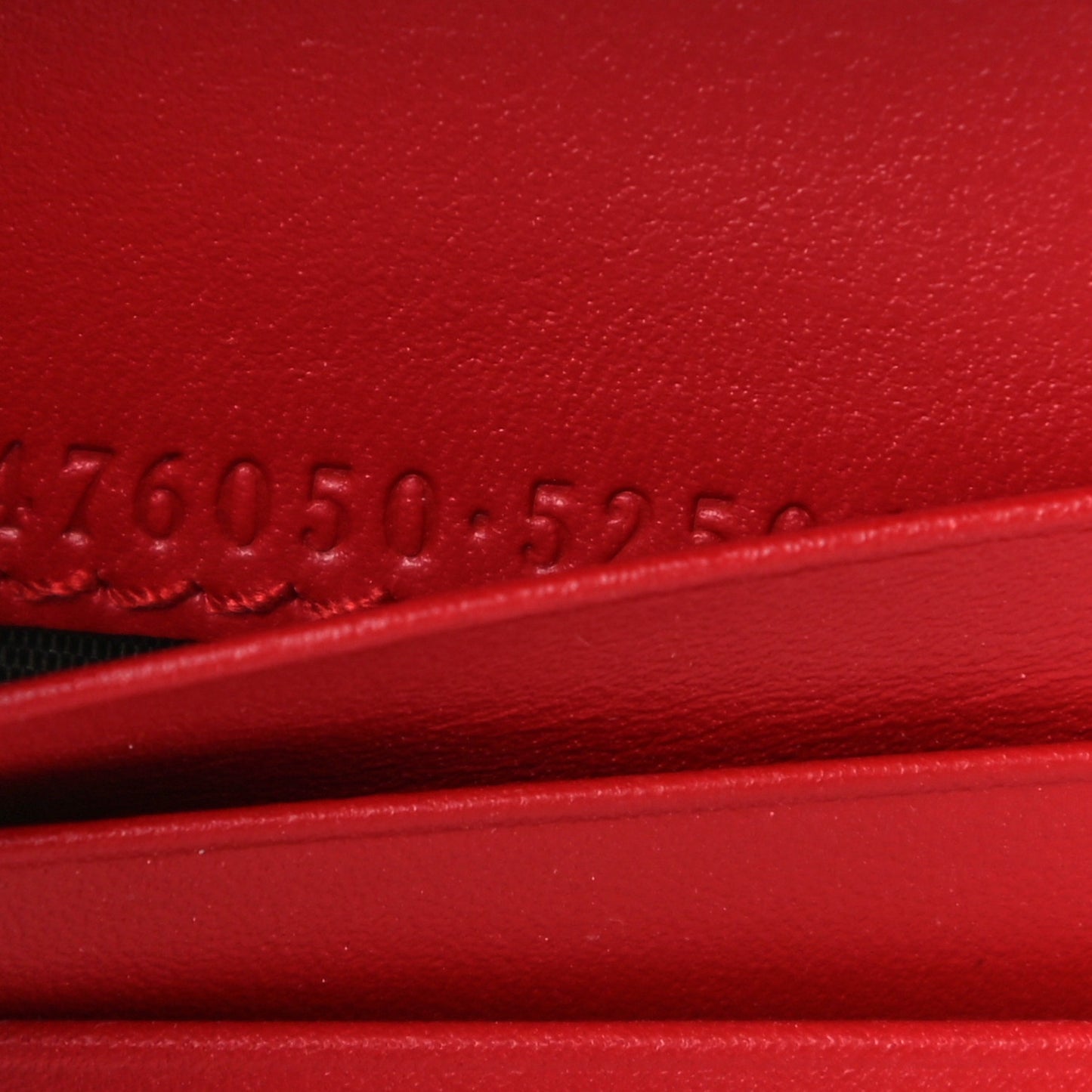 GG Supreme Monogram Cherry Embellished Card Case Wallet Hibiscus Red