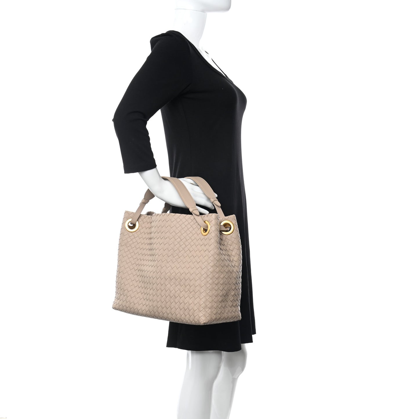 Nappa Intrecciato Bella Tote Beige