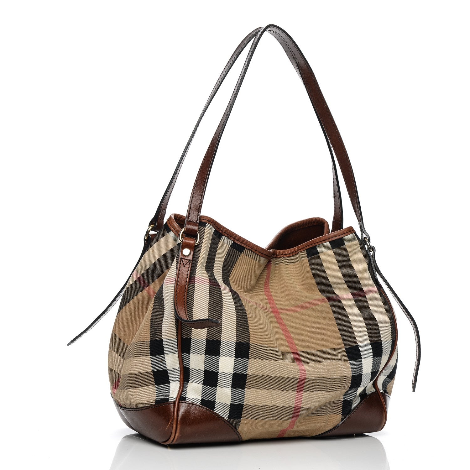 Burberry House Check Small Canterbury Tote Dark Tan 3 of 14