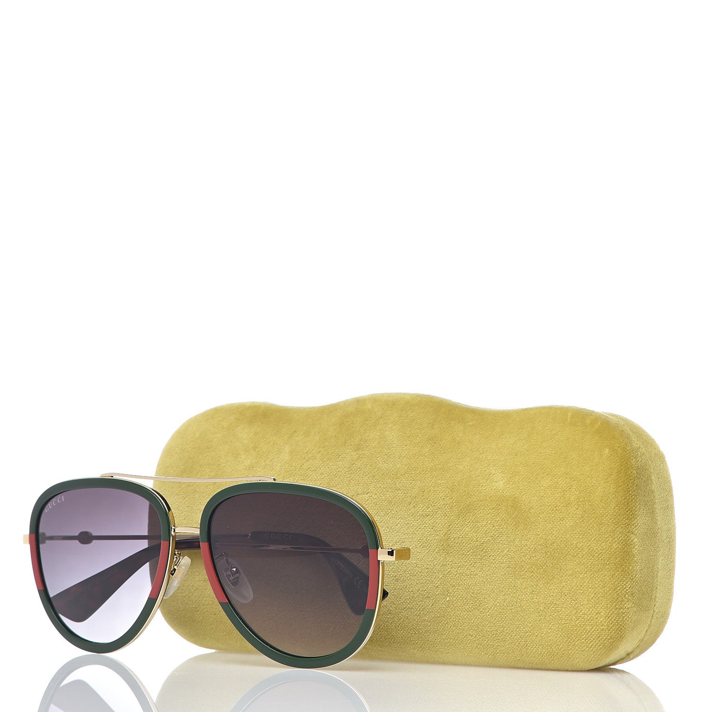 Web Aviator Sunglasses GG0062S Green Red