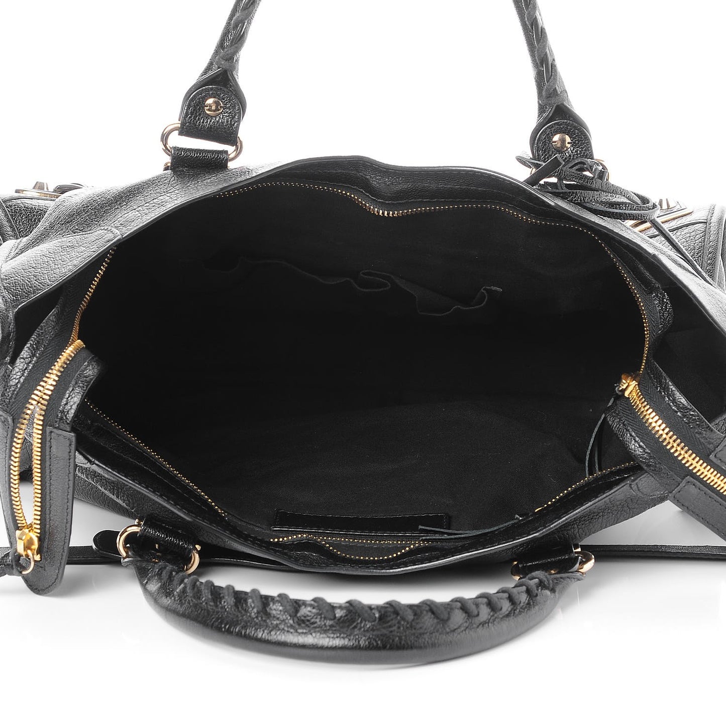 Chevre Gold Metallic Edge Hardware City Black