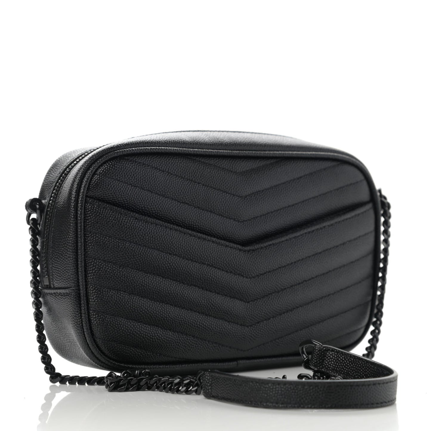 Grain De Poudre Matelasse Monogram Mini Lou Camera Bag Black