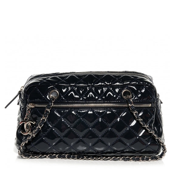 Chanel Vinyl Quilted In the Business Tote Navy 1 of 8