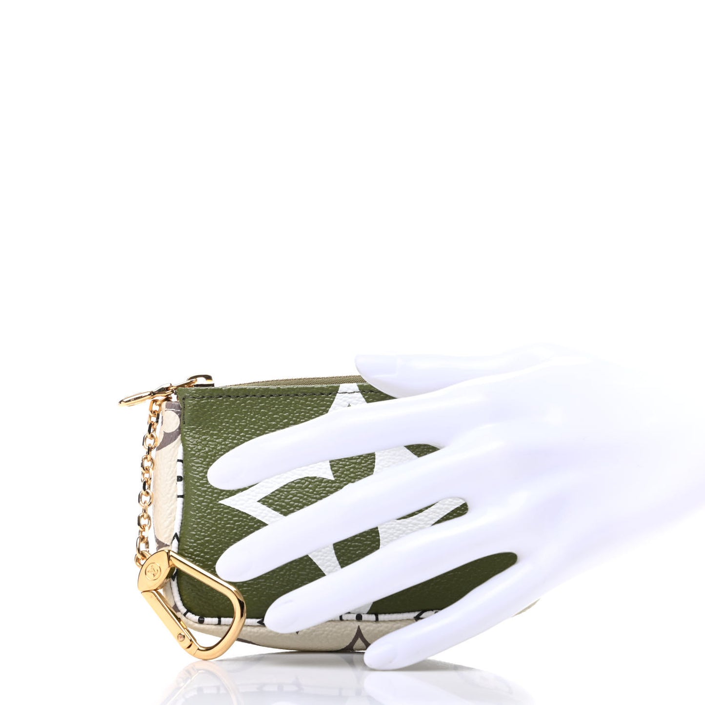Monogram Giant Micro Pochette Accessories Kaki White