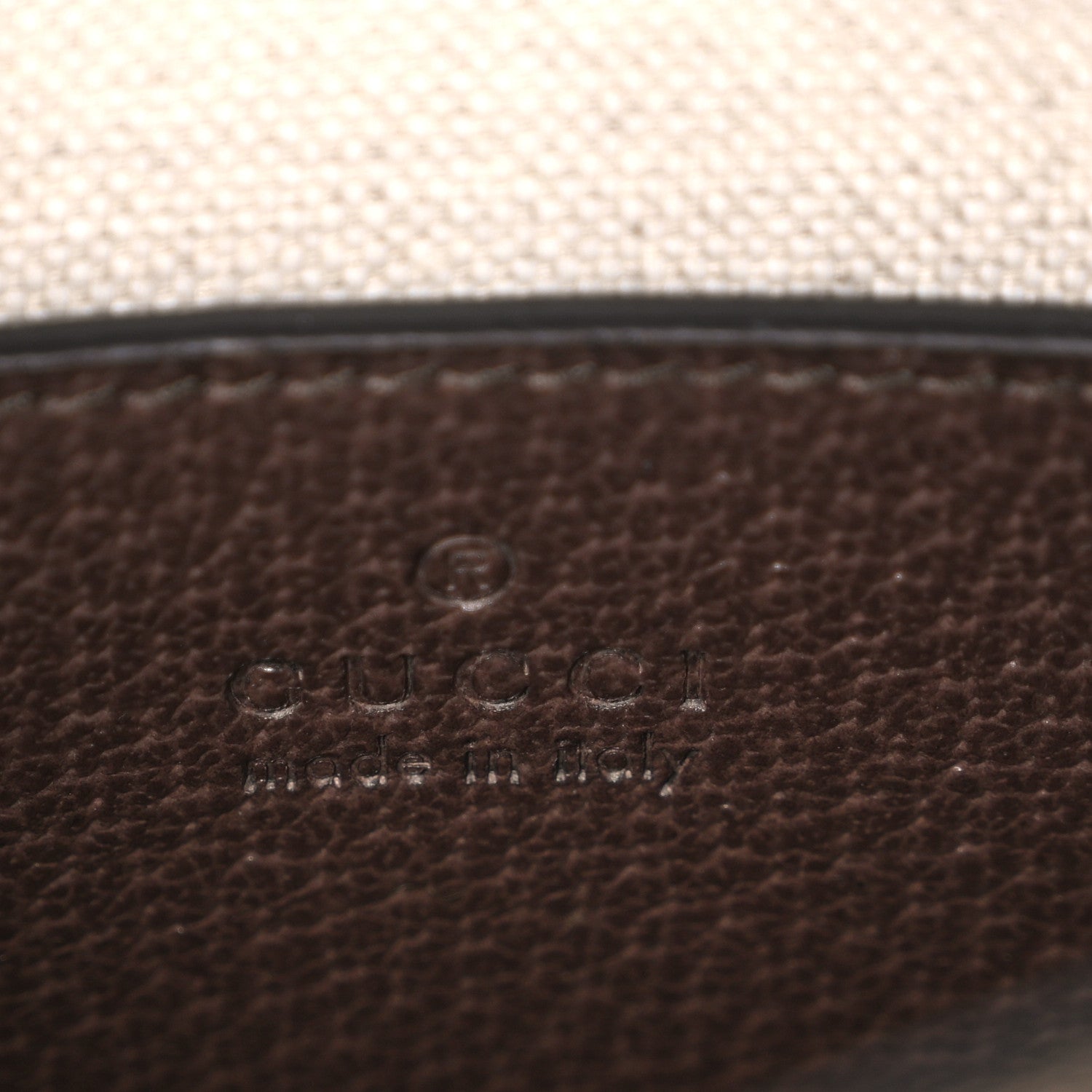 Gucci Monogram Jumbo GG Textured Dollar Calfskin Web Mini Vertical Tote Camel Ebony New Acero 6 of 10