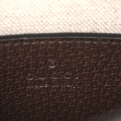 Gucci Monogram Jumbo GG Textured Dollar Calfskin Web Mini Vertical Tote Camel Ebony New Acero 6 of 10