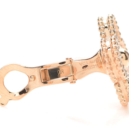 Van Cleef & Arpels 18K Rose Gold Vintage Alhambra Earrings 4 of 7