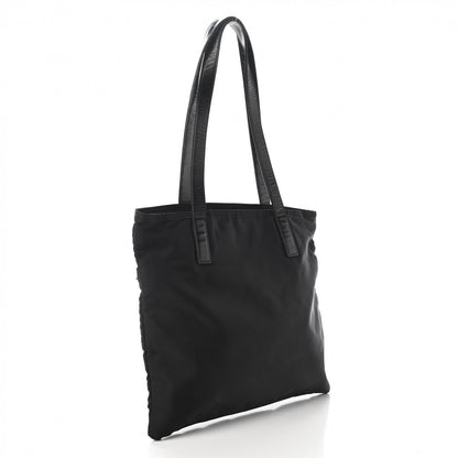 Prada Tessuto Nylon Calfskin Shoulder Bag Black 2 of 10