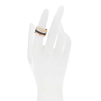 Boucheron 18K Pink Yellow White Gold Diamond PVD Large Quatre Classique Ring 51 5.75 2 of 6