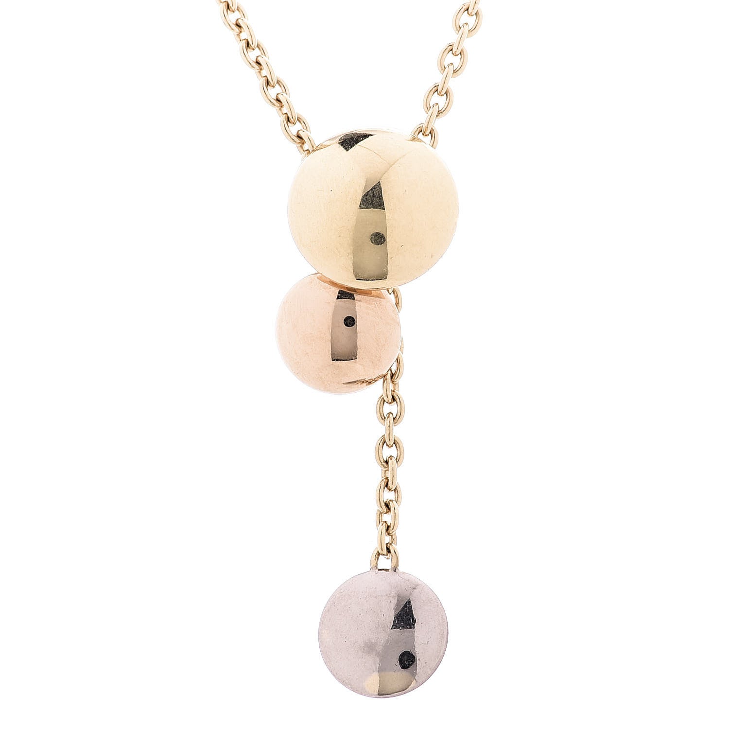Cartier 18K Pink Yellow White Gold Sweet Trinity Drop Necklace 4 of 6