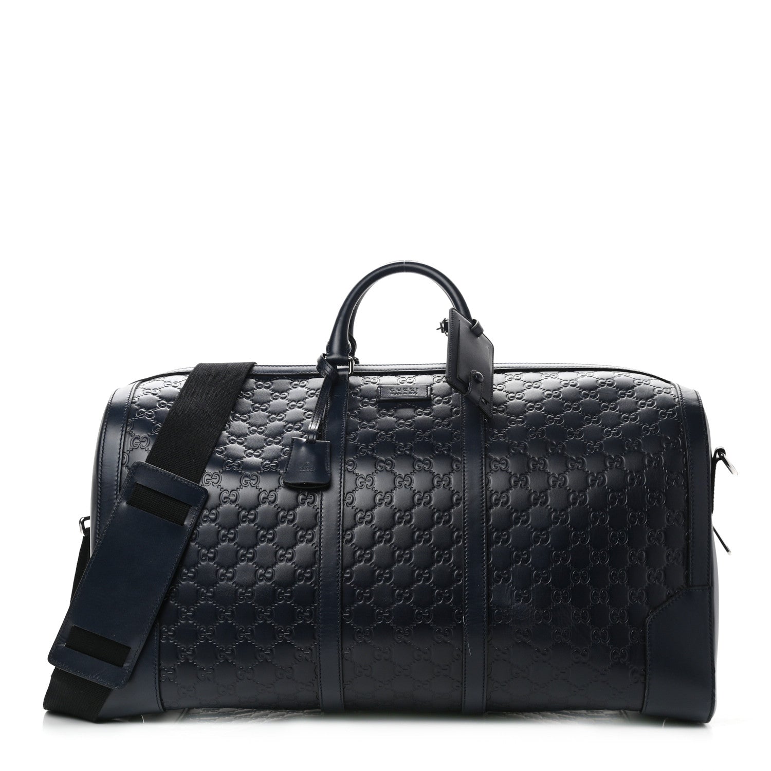 Gucci Guccissima Signature Large Duffle Blue 1 of 13