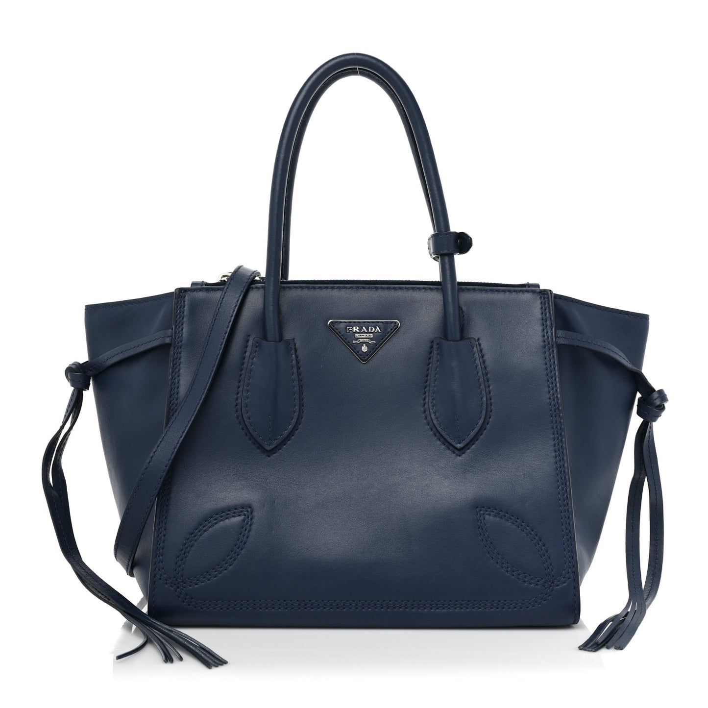 City Calfskin Twin Pocket Tote Bluette