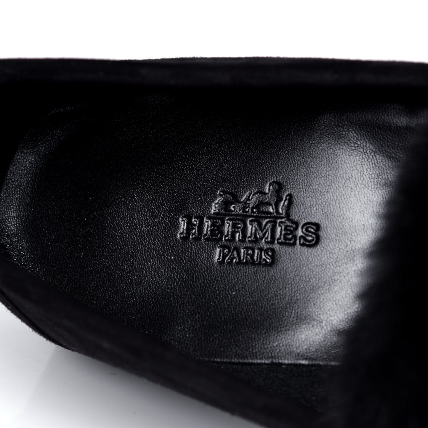 Mink Fur Suede Goatskin Paris Loafers 37 Black