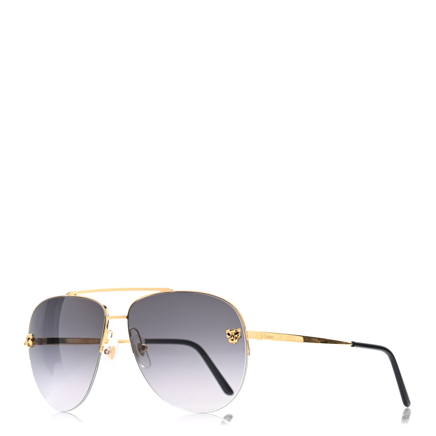 Panthere De Cartier Aviator Sunglasses Gold