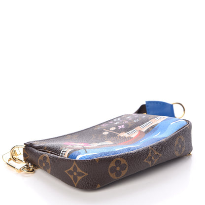 Louis Vuitton Monogram 2019 Christmas Animation Mini Venice Pochette Accessories Blue 4 of 7