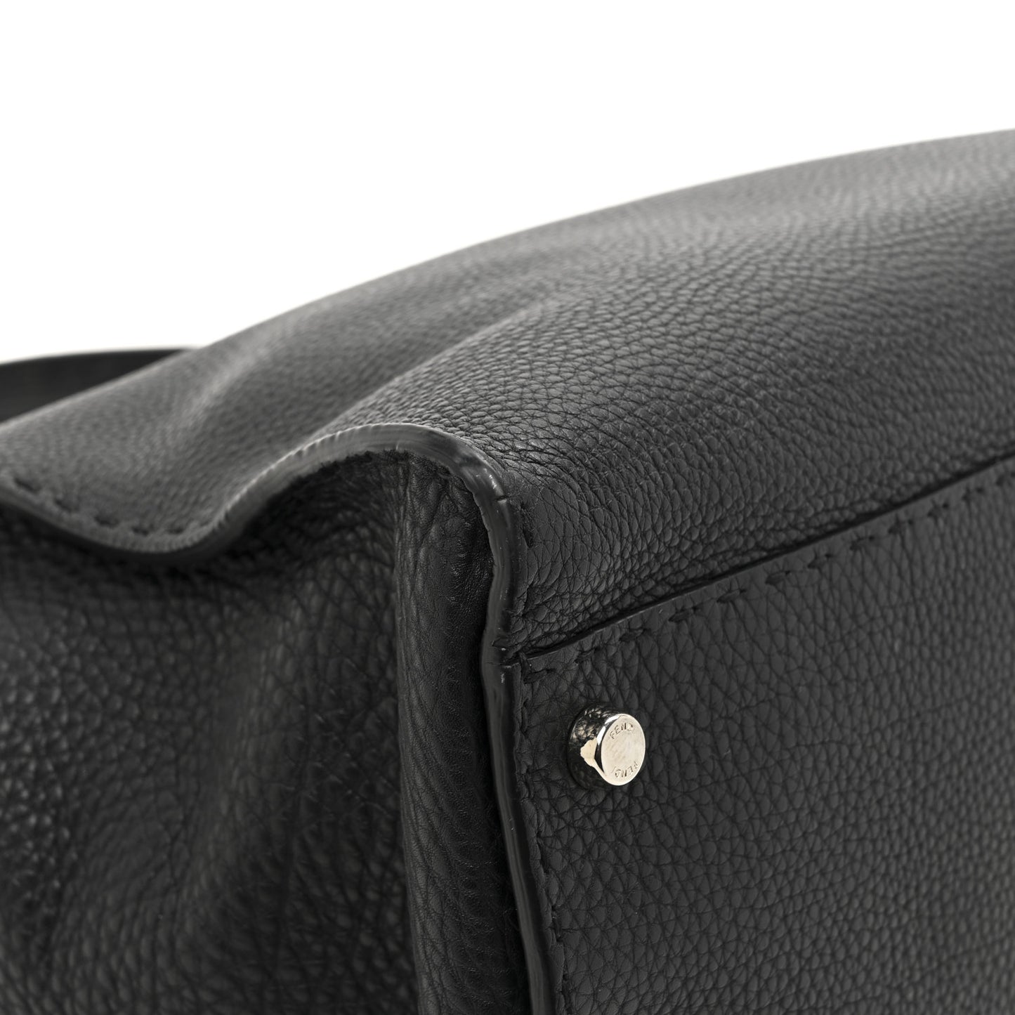 Cuoio Romano Selleria Bi-Color Large Peekaboo Iconic Satchel Black Mou
