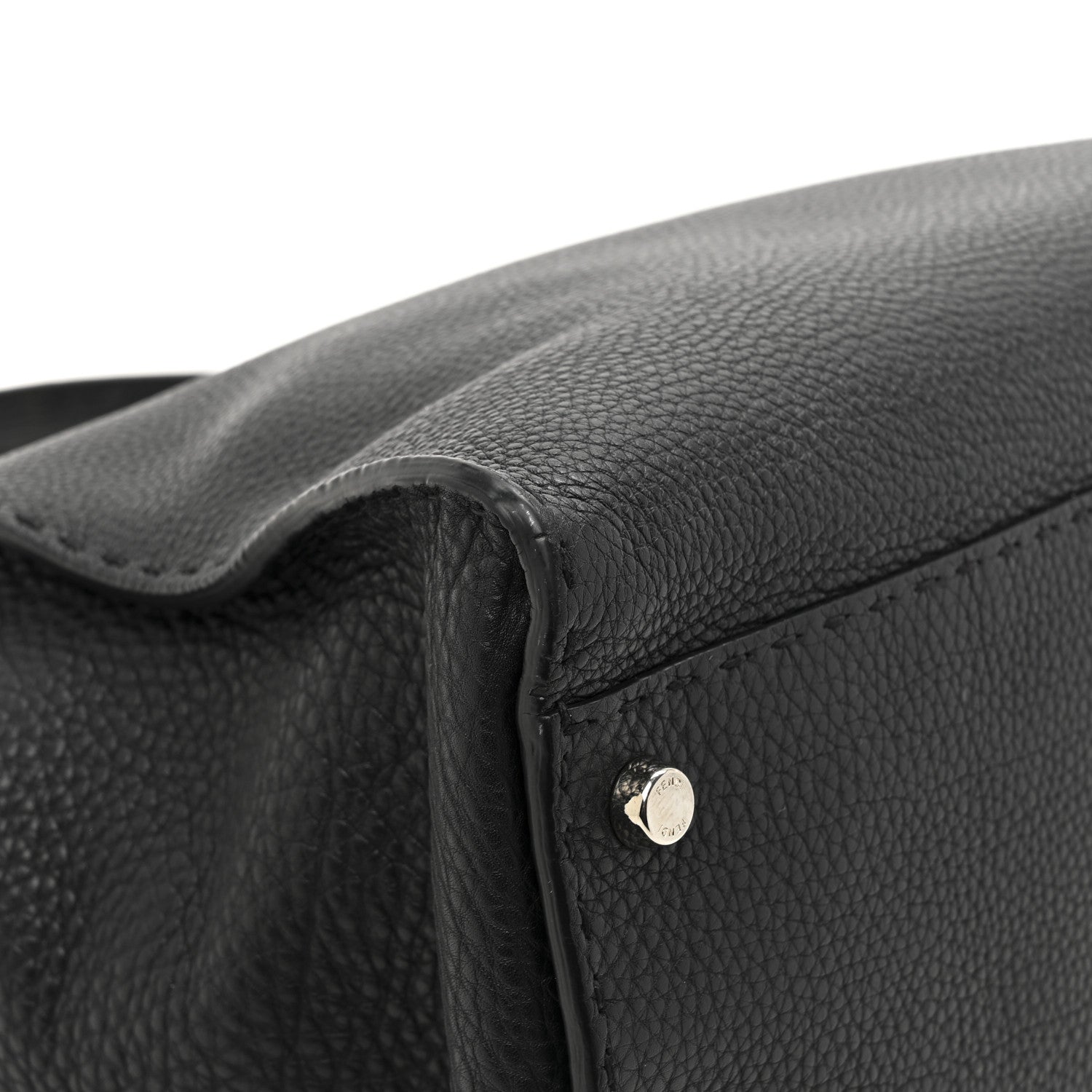 Fendi Cuoio Romano Selleria Bi-Color Large Peekaboo Iconic Satchel Black Mou 12 of 12