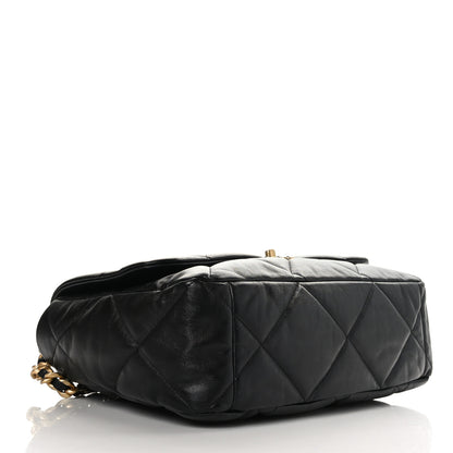 Chanel Lambskin Quilted Maxi Chanel 19 Flap Black 4 of 9