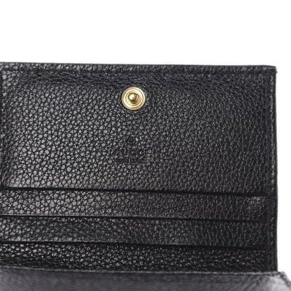 Gucci Grainy Calfskin Zumi Chain Card Case Wallet Black 5 of 9